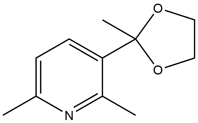 2,6-Dimethyl-3-(2-methyl-1,3-dioxolan-2-yl)pyridine Structure