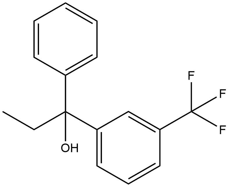 (-)-α-Ethyl-α-phenyl-3-(trifluoromethyl)benzenemethanol Structure