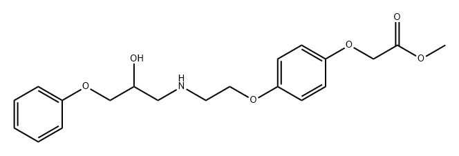 Acetic acid, 2-[4-[2-[(2-hydroxy-3-phenoxypropyl)amino]ethoxy]phenoxy]-, methyl ester Structure