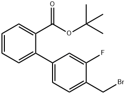 4'-Bromomethyl-3'-fluoro-biphenyl-2-carboxylic acid tert-butylester 구조식 이미지