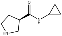 3-Pyrrolidinecarboxamide, N-cyclopropyl-, (3R)- Structure