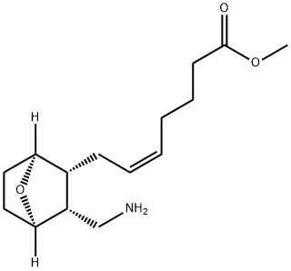 5-Heptenoic acid, 7-[(1S,2R,3R,4R)-3-(aminomethyl)-7-oxabicyclo[2.2.1]hept-2-yl]-, methyl ester, (5Z)- Structure