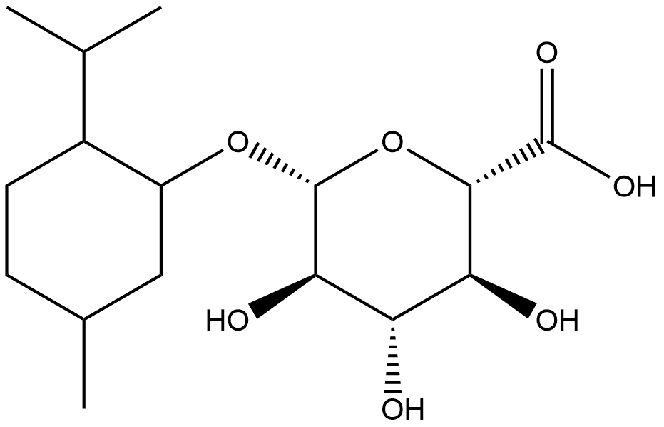 β-D-Glucopyranosiduronic acid, 5-methyl-2-(1-methylethyl)cyclohexyl Structure
