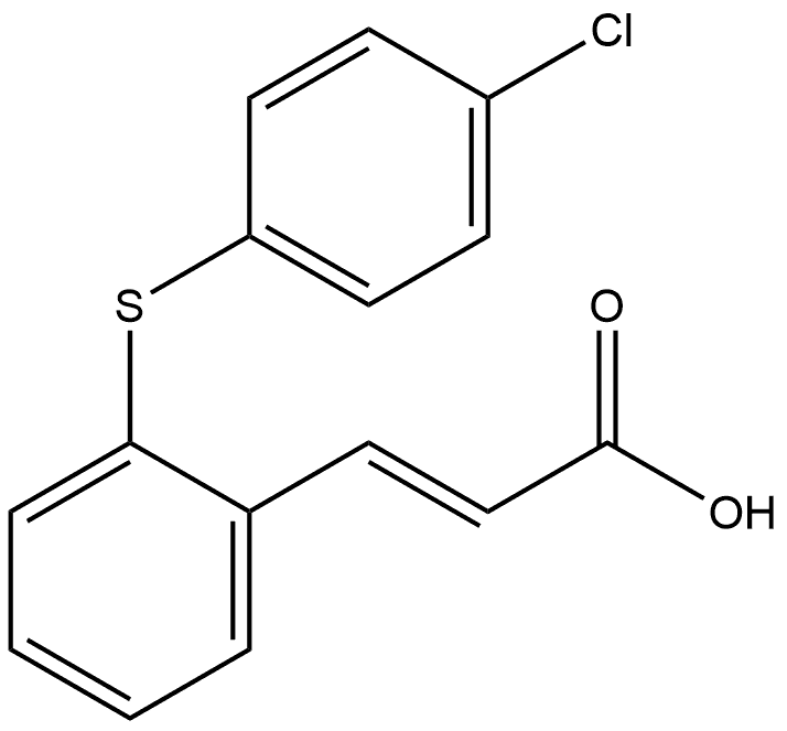 (2E)-3-[2-[(4-Chlorophenyl)thio]phenyl]-2-propenoic acid Structure