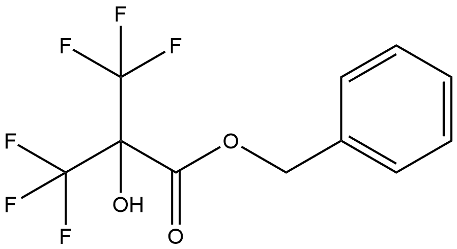 Phenylmethyl 3,3,3-trifluoro-2-hydroxy-2-(trifluoromethyl)propanoate (ACI) Structure