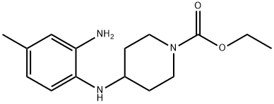 1-Piperidinecarboxylic acid, 4-[(2-amino-4-methylphenyl)amino]-, ethyl ester Structure