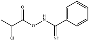 Propanoic acid, 2-chloro-, (iminophenylmethyl)azanyl ester Structure