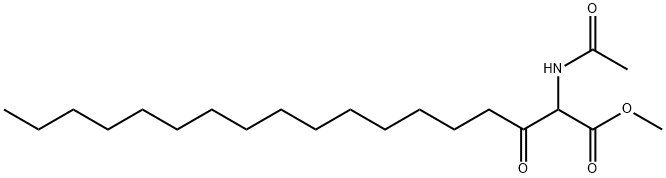 Octadecanoic acid, 2-(acetylamino)-3-oxo-, methyl ester Structure