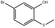 Phenol, 5-bromo-2-(methylthio)- Structure