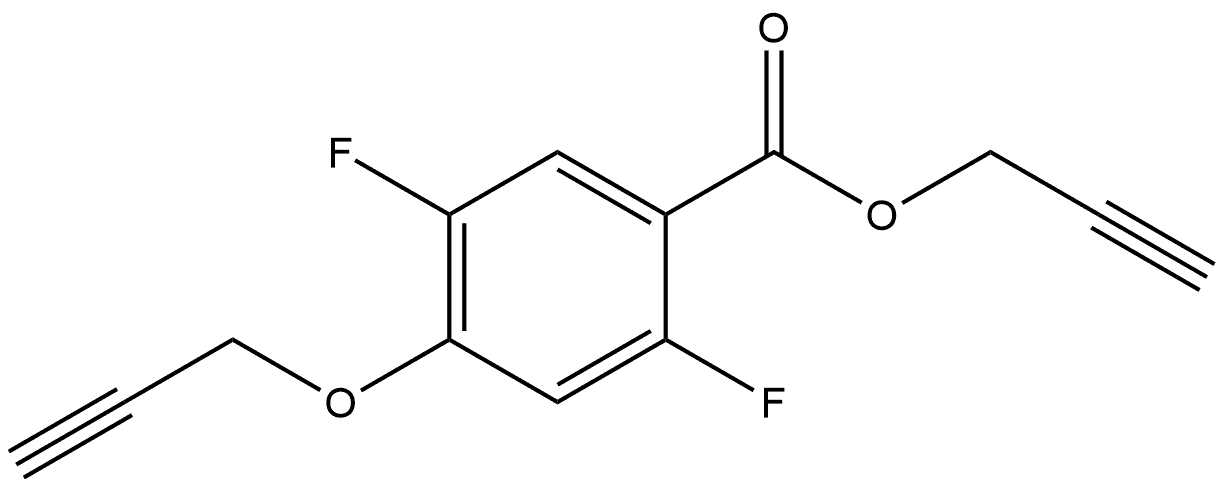 2-Propyn-1-yl 2,5-difluoro-4-(2-propyn-1-yloxy)benzoate Structure