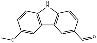 9H-Carbazole-3-carboxaldehyde, 6-methoxy- 구조식 이미지