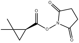 2,5-Pyrrolidinedione, 1-[[(2,2-dimethylcyclopropyl)carbonyl]oxy]-, (S)- (9CI) 구조식 이미지