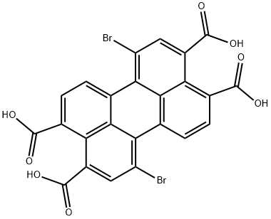 3,4,9,10-Perylenetetracarboxylic acid, 1,7-dibromo- Structure