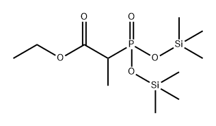 Propanoic acid, 2-[bis[(trimethylsilyl)oxy]phosphinyl]-, ethyl ester Structure