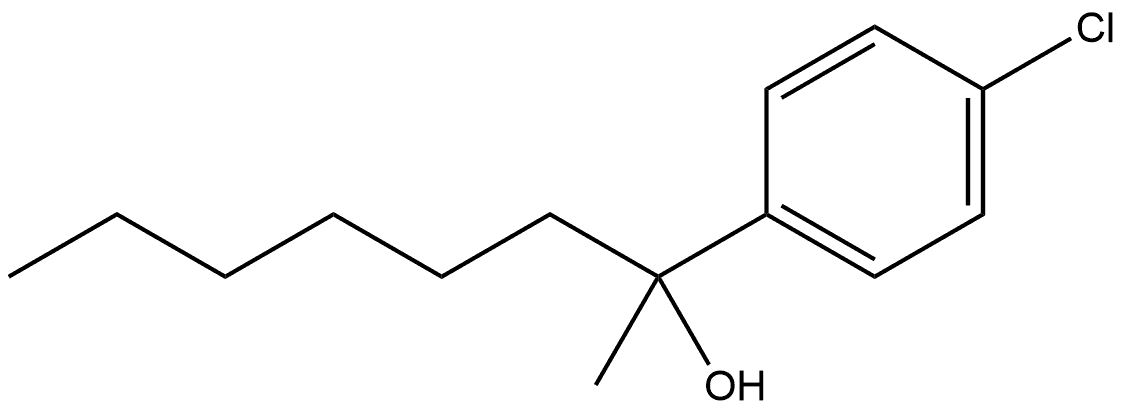 4-Chloro-α-hexyl-α-methylbenzenemethanol 구조식 이미지