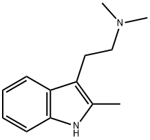 1H-Indole-3-ethanamine, N,N,2-trimethyl- 구조식 이미지