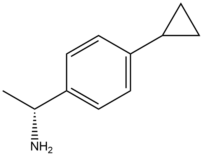 Benzenemethanamine, 4-cyclopropyl-α-methyl-, (αR)- Structure