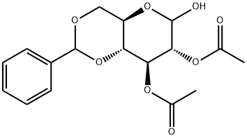 Glucopyranose, 4,6-O-benzylidene-, 2,3-diacetate (6CI) Structure