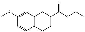 2-Naphthalenecarboxylic acid, 1,2,3,4-tetrahydro-7-methoxy-, ethyl ester Structure