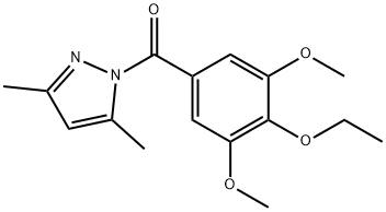 Methanone, (3,5-dimethyl-1H-pyrazol-1-yl)(4-ethoxy-3,5-dimethoxyphenyl)- 구조식 이미지