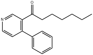 1-Heptanone, 1-(4-phenyl-3-pyridinyl)- Structure