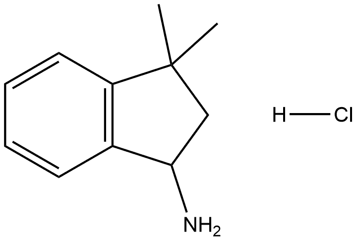 3,3-dimethyl-2,3-dihydro-1H-inden-1-amine hydrochloride Structure