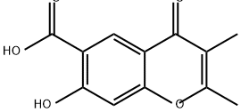 4H-1-Benzopyran-6-carboxylic acid, 7-hydroxy-2,3-dimethyl-4-oxo- Structure