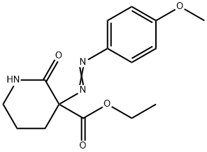 Ethyl 3-[2-(4-methoxyphenyl)diazenyl]-2-oxo-3-piperidinecarboxylate Structure