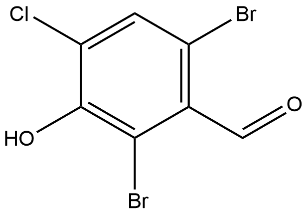 2,6-Dibromo-4-chloro-3-hydroxybenzaldehyde Structure