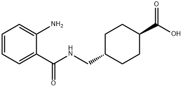Cyclohexanecarboxylic acid, 4-[[(2-aminobenzoyl)amino]methyl]-, trans- 구조식 이미지