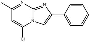 Imidazo[1,2-a]pyrimidine, 5-chloro-7-methyl-2-phenyl- 구조식 이미지
