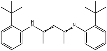 Benzenamine, 2-(1,1-dimethylethyl)-N-[3-[[2-(1,1-dimethylethyl)phenyl]amino]-1-methyl-2-buten-1-ylidene]- Structure