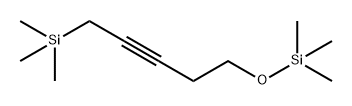 Silane, trimethyl[5-[(trimethylsilyl)oxy]-2-pentyn-1-yl]- 구조식 이미지