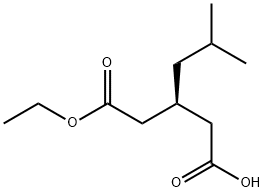 Pentanedioic acid, 3-(2-methylpropyl)-, 1-ethyl ester, (3S)- Structure