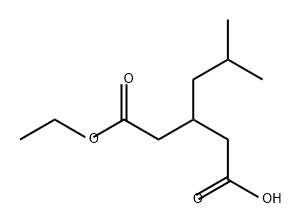 Pentanedioic acid, 3-(2-methylpropyl)-, 1-ethyl ester Structure