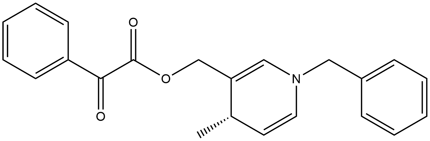 Benzeneacetic acid, α-oxo-, [1,4-dihydro-4-methyl-1-(phenylmethyl)-3-pyridinyl]methyl ester, (S)- (9CI) Structure