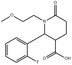 2-(2-Fluorophenyl)-1-(2-methoxyethyl)-6-oxopiperidine-3-carboxylic acid Structure