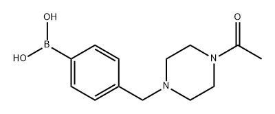 Boronic acid, B-[4-[(4-acetyl-1-piperazinyl)methyl]phenyl]- Structure