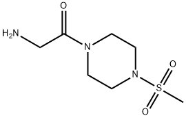 Ethanone, 2-amino-1-[4-(methylsulfonyl)-1-piperazinyl]- Structure