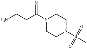 1-Propanone, 3-amino-1-[4-(methylsulfonyl)-1-piperazinyl]- Structure