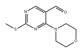 5-Pyrimidinecarboxaldehyde, 2-(methylthio)-4-(4-morpholinyl)- Structure