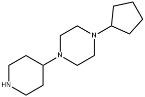 Piperazine, 1-cyclopentyl-4-(4-piperidinyl)- Structure