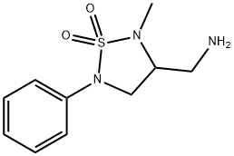 1,2,5-Thiadiazolidine-3-methanamine, 2-methyl-5-phenyl-, 1,1-dioxide Structure