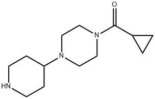 Methanone, cyclopropyl[4-(4-piperidinyl)-1-piperazinyl]- Structure