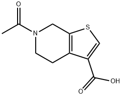 Thieno[2,3-c]pyridine-3-carboxylic acid, 6-acetyl-4,5,6,7-tetrahydro- Structure