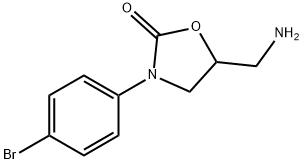 2-Oxazolidinone, 5-(aminomethyl)-3-(4-bromophenyl)- Structure