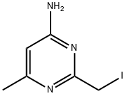 4-Pyrimidinamine, 2-(iodomethyl)-6-methyl- 구조식 이미지