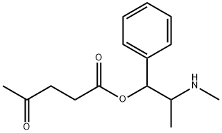 Pentanoic acid, 4-oxo-, 2-(methylamino)-1-phenylpropyl ester Structure