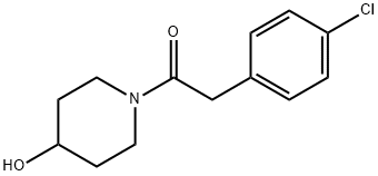 Ethanone, 2-(4-chlorophenyl)-1-(4-hydroxy-1-piperidinyl)- Structure