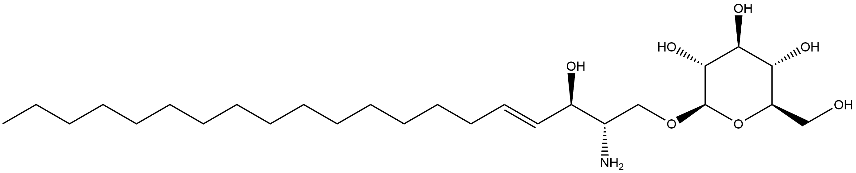 β-D-Glucopyranoside, (2S,3R,4E)-2-amino-3-hydroxy-4-eicosen-1-yl Structure